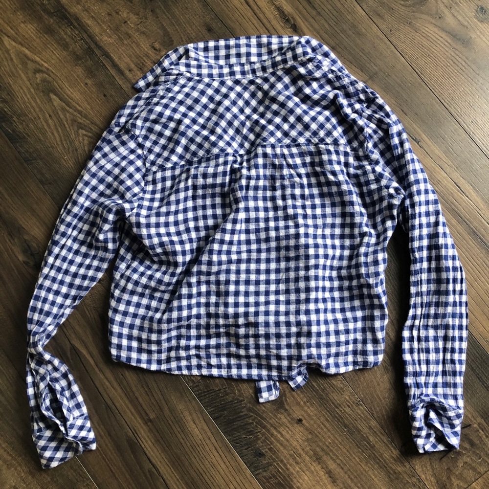 Rails Val Gingham Tie Shirt Button Down Xs - image 4